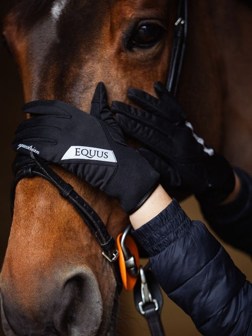 rękawiczki jeździeckie Softshell Equus Brand